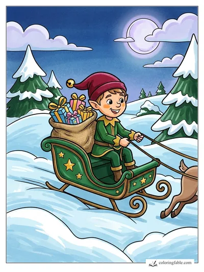 Colored example of this coloring page