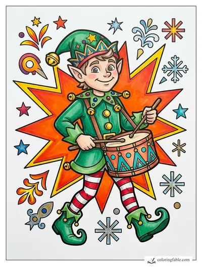 Colored example of this coloring page