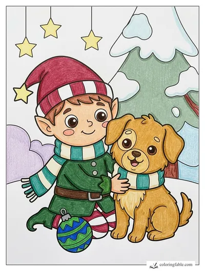 Colored example of this coloring page