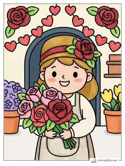 Colored example of this coloring page