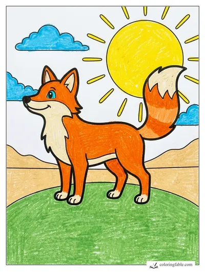 Colored example of this coloring page