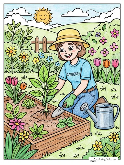 Colored example of this coloring page