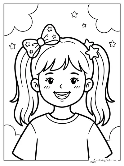 Girl coloring pages — sample drawing