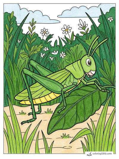 Colored example of this coloring page