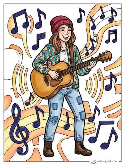 Colored example of this coloring page