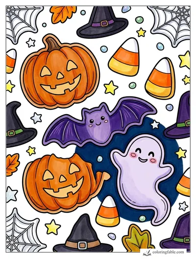 Colored example of this coloring page