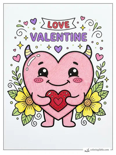 Colored example of this coloring page