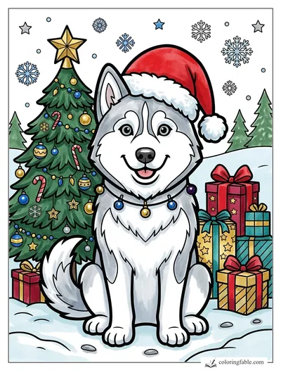 Colored example of this coloring page