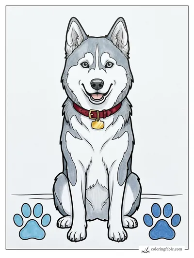 Colored example of this coloring page