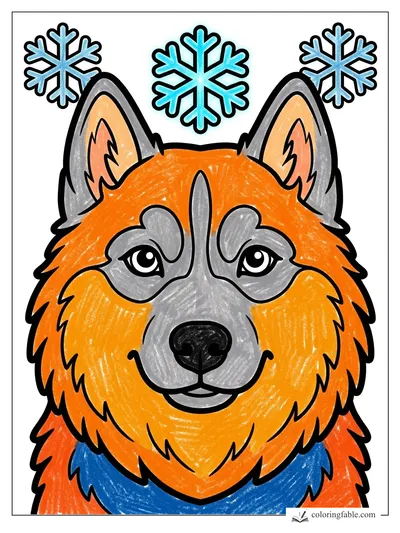 Colored example of this coloring page
