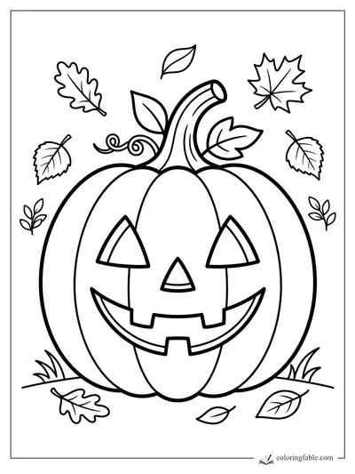 Pumpkin Jack O Lantern coloring pages — sample drawing