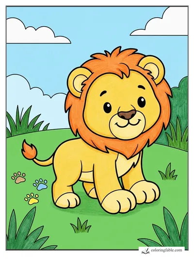 Colored example of this coloring page