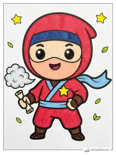 Colored example of this coloring page