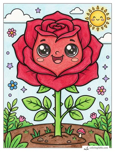 Colored example of this coloring page