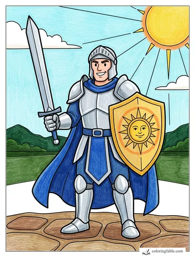Colored example of this coloring page