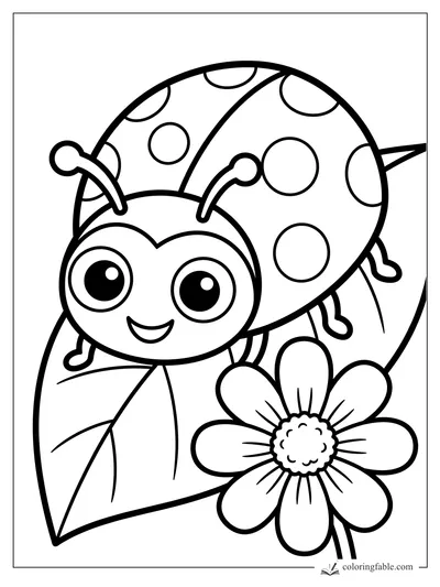 Bug coloring pages — sample drawing