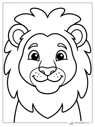 Lion coloring pages — sample drawing