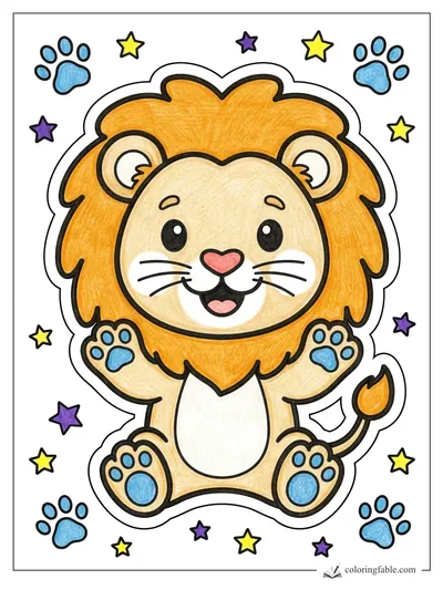 Colored example of this coloring page