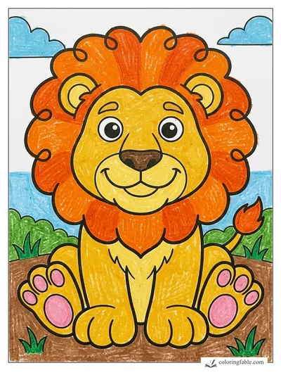 Colored example of this coloring page