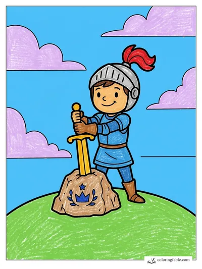 Colored example of this coloring page