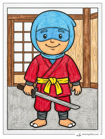 Colored example of this coloring page