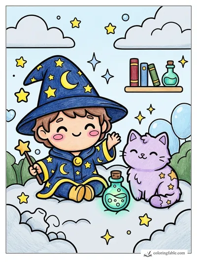 Colored example of this coloring page