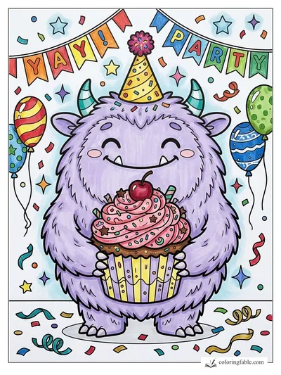 Colored example of this coloring page