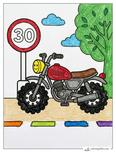 Colored example of this coloring page