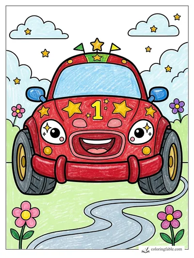 Colored example of this coloring page