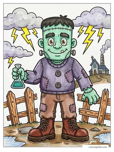 Colored example of this coloring page