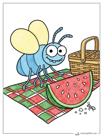 Colored example of this coloring page