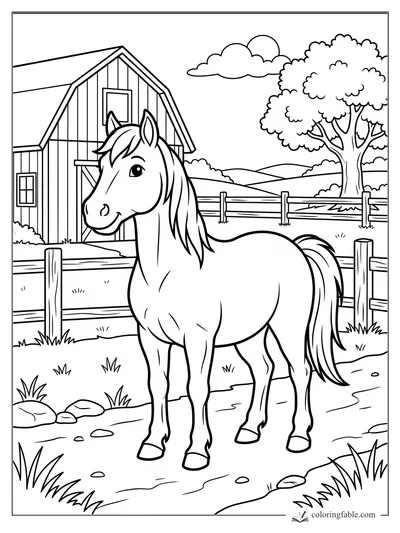 Pony coloring pages — sample drawing