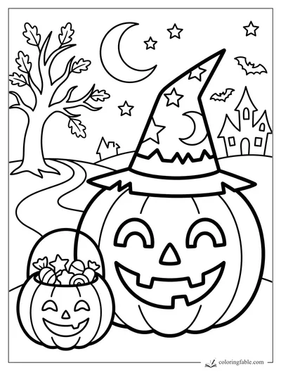 Halloween coloring pages — sample drawing