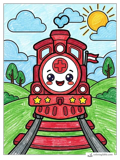 Colored example of this coloring page
