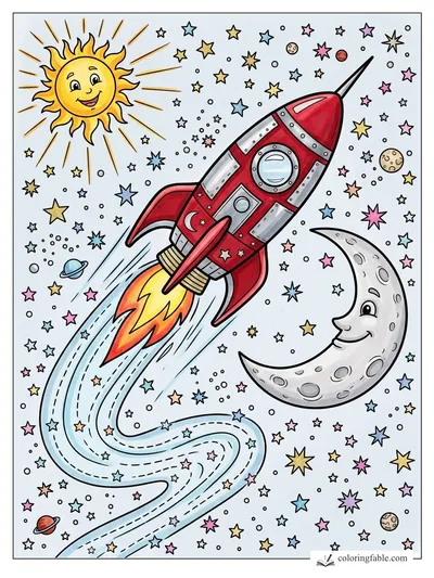 Colored example of this coloring page