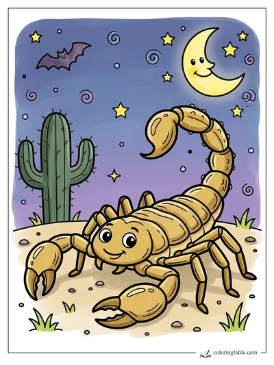Colored example of this coloring page