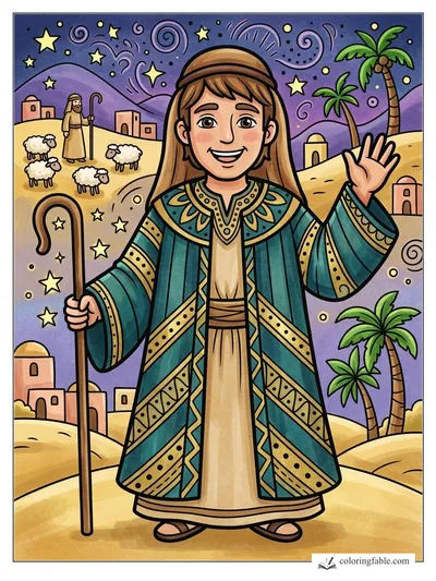 Colored example of this coloring page