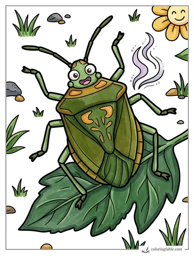 Colored example of this coloring page