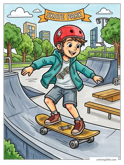Colored example of this coloring page