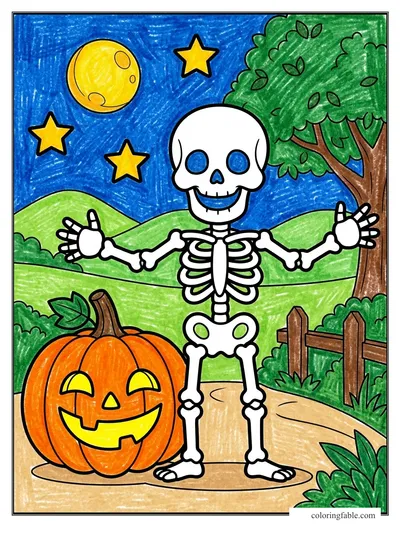 Colored example of this coloring page