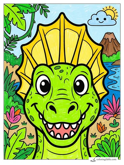 Colored example of this coloring page