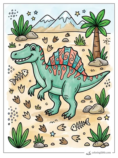 Colored example of this coloring page