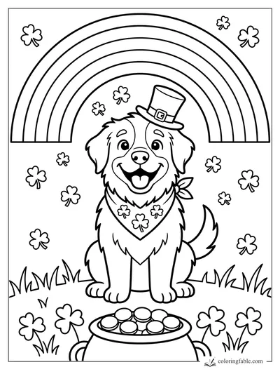 Dog coloring pages — sample drawing