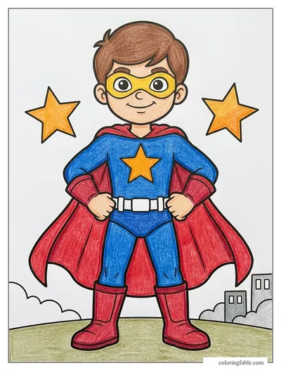 Colored example of this coloring page