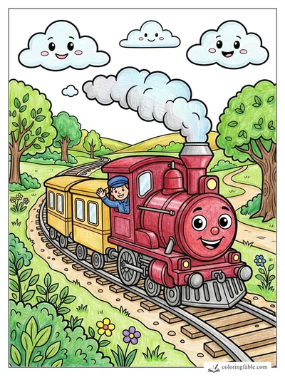 Colored example of this coloring page