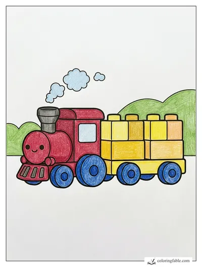 Colored example of this coloring page