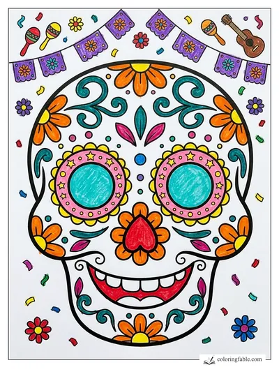Colored example of this coloring page
