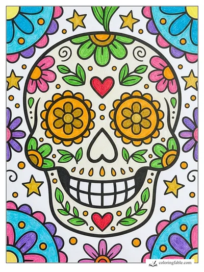 Colored example of this coloring page