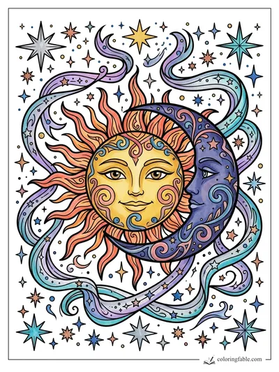 Colored example of this coloring page