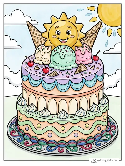 Colored example of this coloring page